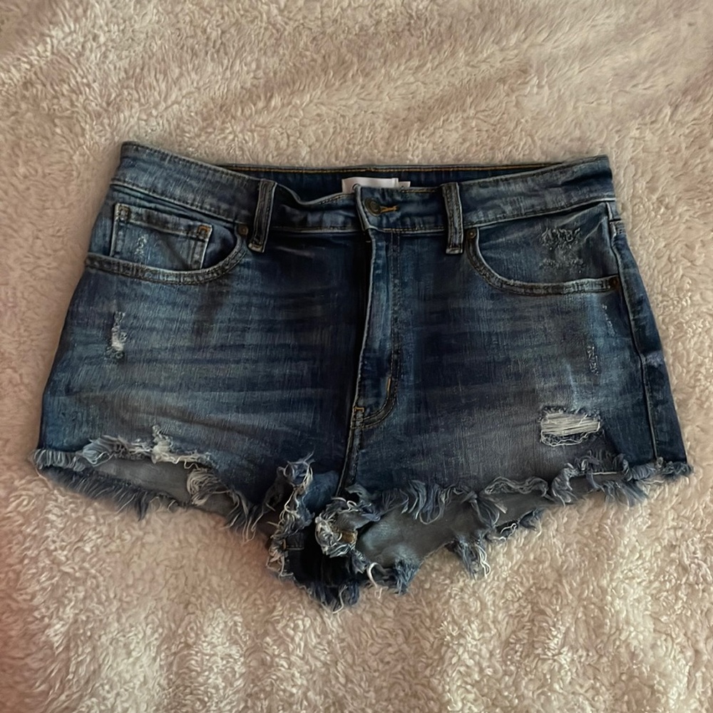 Denim high waist shorts